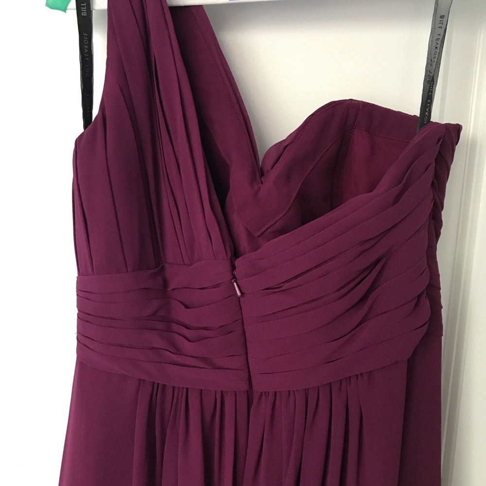 Bill Levkoff style #1128 bridesmaid dress, wine - Picture 4 of 8